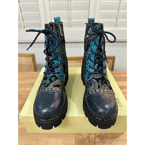 Spring Step L'Artiste Severity Blum Boots Blue Multi Size 10.5/11 US 42 EU NWB - Picture 4 of 16